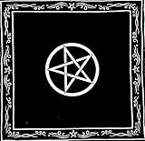Altar Tarot Tuch Karten Wahrsagung Spezial Tischdecke Hexerei Zimmer Home Wanddekoration Dreifache Göttin mit Pentagramm Tentakel Sonne Karte Tisch Tapisserie Schwarz (Pentakel, 66 x 26 Zoll)