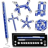 Fidget Pen, Geburtstagsgeschenk Für Männer - Blauer Knetstift Der Sich In Endlose Formen Verwandelt, Stressabbau Büro Spielzeug Für Erwachsene, Kreatives Stem Geschenk