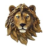 ANACRO Löwenkopf 3D Wand Dekoration Skulptur, Harz 3D Tierkopf Dekoration, Kreatives Wand Dekor Für Eingangs Wand Anhänger