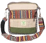 GURU SHOP Kleine Hanftasche Schultertasche, Boho Ethnotasche, Patchwork Tasche - Modell 2, Herren/Damen, Mehrfarbig, Size:One Size, 25x20x8 cm, Alternative Umhängetasche, Handtasche aus Stoff