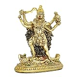 BangBangDa Hinduistische Göttin Kali Statue Skulptur – Indischer Gott dekoratives antikes Idol – Indien Göttin der Zeit und des Todes Figur Murti Pooja Puja Buddha Tempel Mandir Dekor