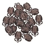 PRETYZOOM 20 Stück Ägypten Skarabäus- Anhänger Metall- Skarabäus- Anhänger Ornament Mini- - Anhänger im Ägyptischen Stil Geschenke Schmuckherstellung Material für Auto- Schmuckgeschenke