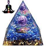 JYNVO Orgon-Pyramide, Baum des Lebens mit Amethyst, Heilstein Kristallpyramide, Geschenk für Jungen & Mädchen, Glück & Gesundheit