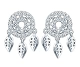 Unendlich U Fashion Traumfänger Ohrstecker 925 Sterling Silber Zirkonia Damen Mädchen Ohrringe Ohrschmuck, Silber