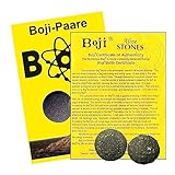 Boji Steine Paar Alive Stones Lebende Steine (RARITÄT) mit Original-Zertifikat, deutschsprachigem Booklet und Stofftäschchen (ca. 20-22mm)