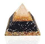 ORGONIC-Art Orgonit Pyramide - Orgonit Pyramide, nach Wilhelm Reich mit Onyx, Bergkristall & Schungit, zur Raumharmonisierung und Schutz vor negativen Energien, 5G, WLAN, Elektrosmog