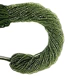 Jaipur Gems Mart Natürlich 1 Strand 2-2,5 mm Grün Apatit facettierte Rondelle Perlen | Micro facettierte Korn für Schmuckherstellung | 13' Strand | Halbedelstein Perlen | AAA-Qualität