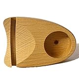 Teelichthalter für Achatscheiben Holz hell, mit Einer Bohrung für Teelicht Kerze, Halterung für Edelstein Scheiben