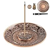 Gebiuhoo Räucherstäbchen Halter 3-teiliges Set - Incense Burner Holder Bronze - Räucherstäbchen Schale - Spirituelle Weihrauch Festhalten