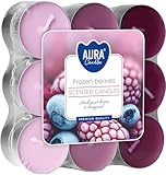 18 * Teelicht, Kerzen, duftendes Teelicht, fruchtig süßer Duft von gefrorenen Beeren