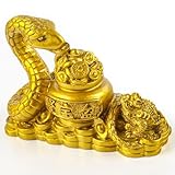 JWTRSVTY Chinesische Schlangenstatue, Feng Shui Schlangenstatue, Jahr der Schlange 2025 Figur, Dekorative Schlangenfigur, Schlangenfigur Chinesische Tierkreiszeichen für 2025 Neujahrs Dekorationen