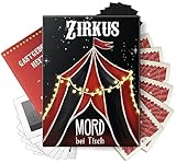 Mord bei Tisch Krimidinner für Zuhause - 6 bis 8 Personen - Der Zirkus Fall - Das Krimi Spiel ab 16 Jahren – Ideal als Krimi Dinner für eine mörderische Dinnerparty