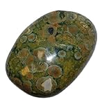 Ryolith Trommelstein Flach XXL Taschenstein Handschmeichler ca. 40 x 50 mm Gewicht ca. 45 - 60 Gramm schöne Maserung.(3342)