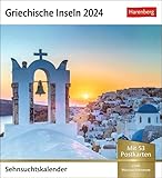 Griechische Inseln Sehnsuchtskalender 2024. Reise-Kalender mit 53 hochwertigen Postkarten der schönsten Plätze Griechenlands. Postkartenkalender 2024. ... Postkarten (Sehnsuchtskalender von Harenberg)