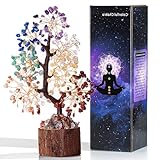 AWARDSEN Chakra Steine Kristallbaum Kristalle, Edelsteinkristall Deko Bonsai Baum, Geldbaum Schreibtisch Deko, Spirituell Esoterik Feng Shui Deko, Spirituelle Geschenke für Frauen