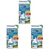 tetesept Hals & Rachen Spray – Spray mit Isländisch Moos und Dexpanthenol - zur Befeuchtung & Linderung bei Halsschmerzen, Husten und Heiserkeit – 1 x 30 ml (Packung mit 3)