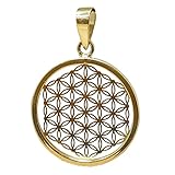 I-be, Blume des Lebens Anhänger, 14 k (585) Gold, 16x24 mm, 20585143501C