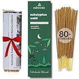 Eucalyptus weihrauch Räucherstäbchen Bio qualität – 80 weihrauch, hergestellt aus Upcycled-Blumen | Der knackige, erfrischende Duft von Regenwald-Weihrauch entführt Sie in den Eukalyptuswald