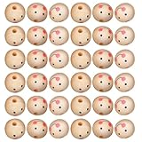 Healifty Natural Colourful Wooden Beads Beaded Face Wooden Beads For DIY Bracelet Crafts Jewellery Making 100 Pieces/Package