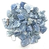 OSBCMZGE Haussammlung 50 g/Packung, Bulk, natürlicher, roher, Blauer Calcit, rauer Steinsplitter, Quarzkristalle, Felsen, Aquarium, Zuhause, Raumdekoration