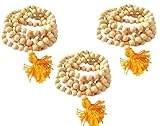 NILAY Iskcon Krishna Tulsi Jaap Mala || 108 Perlen Rosenkranz Basilikum Tulsi für Jaap (3), Beige