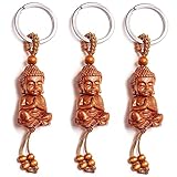 sylbx 3 Stück Buddha AnhäNger Buddha Figur Klein GlüCksbringer Buddha SchlüSselanhäNger DIY AutoschlüSsel ZubehöR GlüCksbringer Geschenk