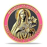 Heilige Agatha Brustkrebs-Schutzmünze | Schutz-Medaillon für Stärke und Mut | inspirierende Geschenke für Hoffnung und Heilung