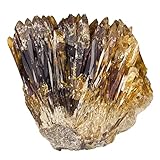 mookaitedecor Natürliche Bernstein Calcit Stein Kristall Steine ​​Cluster Geode Mineralien Steine, Kristalle Drusen für Reiki Heilung Heim Büro Feng Shui Dekoration Meditation