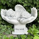 Personalisierter Gedenkstein für Hunde und Haustiere - Engel-Gedenkstatue Mit Gravur, Grabstein, Trauer-Geschenk für Verlorene Hunde