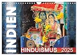 Indien - Hinduismus (Wandkalender 2025 DIN A4 quer), CALVENDO Monatskalender: Bunte hinduistische Heiligtümer sind auf Indiens Straßen allgegenwärtig ... Kultur sichtbar werden. (CALVENDO Glaube)