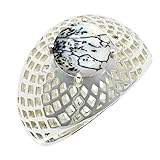 Dendritischer Opal Edelstein 925 Sterling Silber Stilvoller Handgefertigter Band Ring Geschenkartikel Herren und Damen Schmuck ERG1256CI24_(70 (22.3))