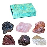 Sternzeichen Heilsteine Set – 6 Edelsteine pro Sternzeichen für Heilung, Meditation & Energieausgleich – Elegante Geschenkbox – Premium-Qualität & Nachhaltig Produziert (Löwe)