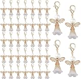 DAHI 40pcs Gastgeschenke Taufe Hochzeit Schutzengel KC gold Schlüsselanhänger Glücksbringer Hufeisen Geschenke Kommunion Party Mitbringsel (B-kc gold)