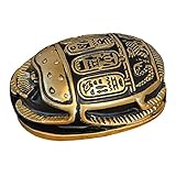 KBOLAE Klassisches ägyptisches Amulett, Skarabäus, Dekoration für Wohnzimmer, Sammlerstück, Geschenk, 7 x 5 x 2,5 cm, goldfarben