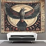 kaiyun Microfaser Flauschiger Wandteppich Mit Astrologische Symbole Wandbespannung Oder Deckenbespannung Wandtuch (70cmx100cm,Vintage Ägyptenian)