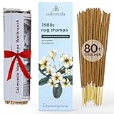 Calmveda Nag Champa Räucherstäbchen Set - (80 weihrauch stäbchen) Beruhigende räucherstäbchen nag Champa original – erdiger, blumiger Duft gemischt Nag Champa Agarbatti mit weißem Moschus räucherwerk