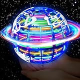 QEYIHO Fliegender Ball, Flying Magic Ball mit RGB Licht Magischer Boomerang Schwebender Hover Spinner Spielzeug Geschenke Toy für Kinder ab 6 8 10 Jungen Mädchen Indoor Outdoor Blau