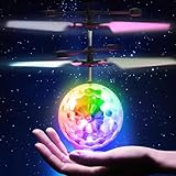 KATELUO Fliegende Kugel Leuchtend, Fliegender Ball Kinder Spielzeug, Fliegendes Spielzeug Flying Spinner Ball, Flying Orb Ball mit RGB Licht, Hover Ball mit Handsensor Infrarot für Jungen und Mädchen