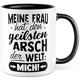 Ehemann Tasse lustig Geschenk Meine Frau hat den geilsten Arsch - Mich! Kaffeetasse Geschenke für Männer lustig Mann Geburtstag Geschenkidee Hochzeitstag Ehepaar Partner Paar Kaffee-Becher