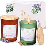 Luana Rose Duftkerzen Geschenkset - 2x200g, Langanhaltender Duft, 100% Natürliche Sojawachs mit Ätherischen Ölen - Hochwertige Geschenke für Frauen, Aromatherapie Kerze - Scented Candle Set