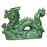 YARNOW Chinesische Tierkreiszeichen Figuren Drachen Figuren Feng Shui Statue Keramik Skulptur Drachenfigur Auto Dekofigur Reichtum Deko 2024 Neujahr Schreibtisch Büro Tischdeko