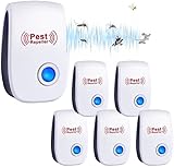 Ultraschall Schädlingsbekämpfer, 6 Stück Elektronische Insektenschutzmittel & Moskitoschutz Innenräumen, Pest Control Repeller für Mücken, Spinnen, Kakerlaken, Mäuse