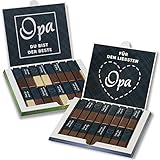 Aufkleber-Set passend für Merci Schokolade -Bester Opa- mit vorgedruckten Aufklebern I selbstklebend I kreative Geschenk-Idee I Individuell I ohne Schokolade I dv943