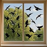 Aurinovellia Vogelschutz Fenster, 37 Stück Fensteraufkleber Vogelschutz aus PVC, Wiederverwendbare Vogel Aufkleber Fenster, Statisch haftend & selbstklebend gegen Vogelschlag
