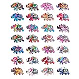 Grevosea 28 Stücke Elefant Charms Anhänger Elefant DIY Armband Legierung Tier Elefant Charms Perlen Charms Bunt Elefant Anhänger Glück Elefant Perlen Charms Für Armband Elefant Schlüsselanhänger