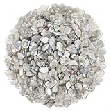 Orientrea 500g Mondstein Labradorit Trommelsteine, Mondstein Labradorit Edelsteine Ladesteine Granulat Chips