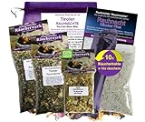 Rauhnächte räuchern Tiroler RAUHNACHT 8-TLG Räucher-Set 3X Räucherwerk, WEIHRAUCH & MYRRHE, Räucherkohle, Anleitung, Zubehör, Rauhnachtfibel, Täschchen 95740-X2WOM