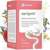 Aprigold aktive Verdauung - Spürbarer Schwung, Regelmäßigkeit & Geschmeidigkeit - Mit Ballaststoffen & Bakterienkulturen -1-Monats-Pack (420g Pulver, 30 Kapseln)