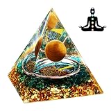 Weigudoc Orgonit Pyramide Reiki Chakra Steine, Tigerauge Stein & Baum Lebens Amethyst, Edelsteine Heilsteine für Chakra-Heilung Meditation Haus Dekoration Anziehen Reichtum (01)
