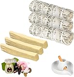 Weißer Salbei und Palo Santo Premium Kalifornischer, 100% kontrollierte und nachhaltige Ernte, Räucherset Beseitigt Negative Energien, für energetische Rituale (3 White Sage, 3 Palo Santo)